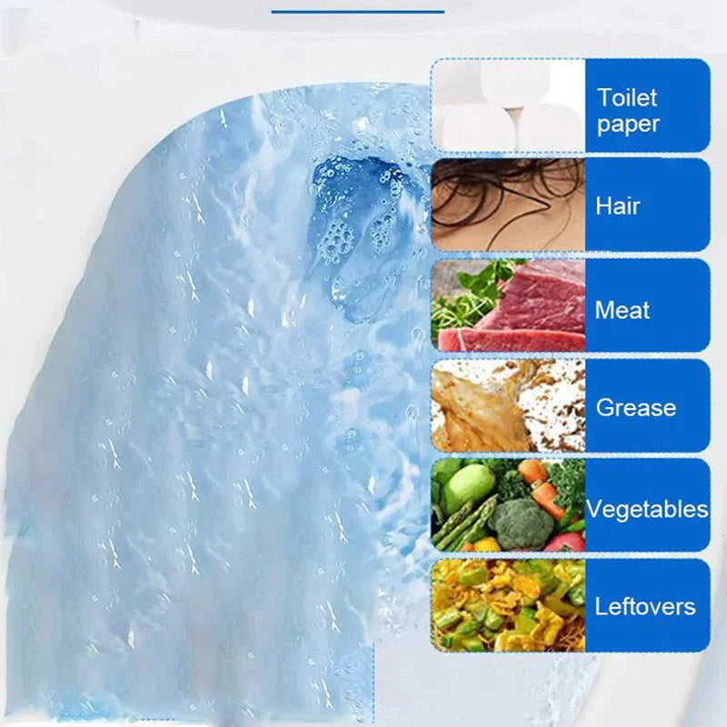 Multi-Use Powerful Anti-Clog Drain Cleaner Powder 4 PACK + FREE Drain Cleaner Sticks