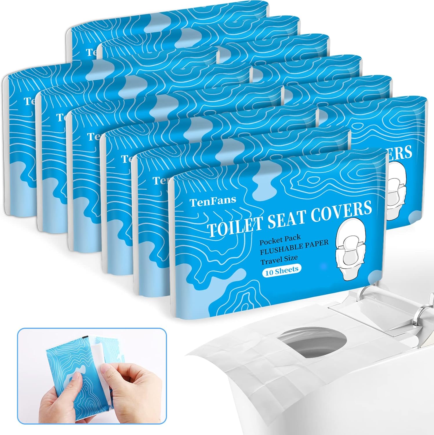 Disposable Plastic Toilet Seat Cover 100 PACK - No Worry Of Public Toilet Anymore👋