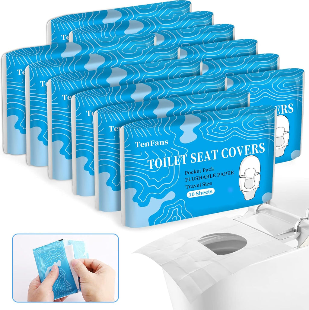 Disposable Plastic Toilet Seat Cover 100 PACK - No Worry Of Public Toilet Anymore👋