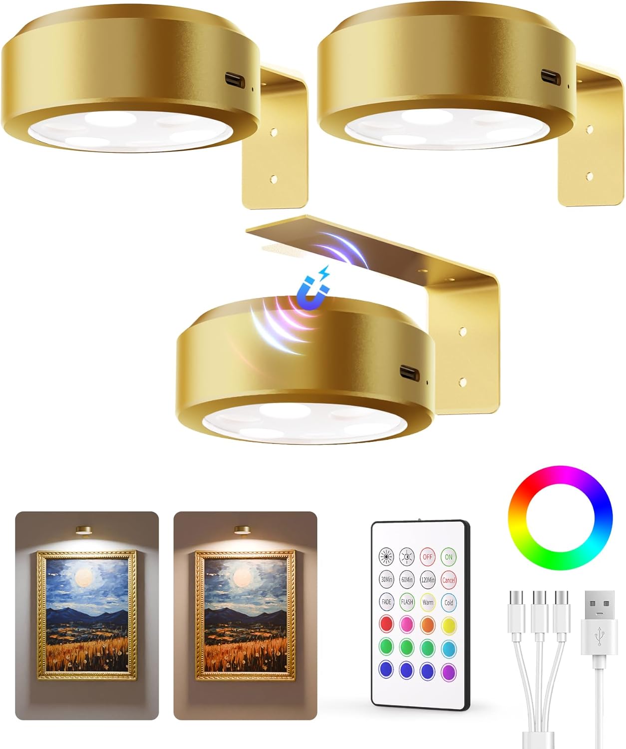 💡Magnetic Painting Light with 13 Lighting Modes 3 PACK