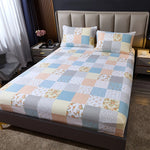 Bed Sheet & 2 Pillowcase Set - 100% Cotton All-Season Comfort, Machine Washable - Includes Fitted Sheet and 2 Pillowcases for Twin