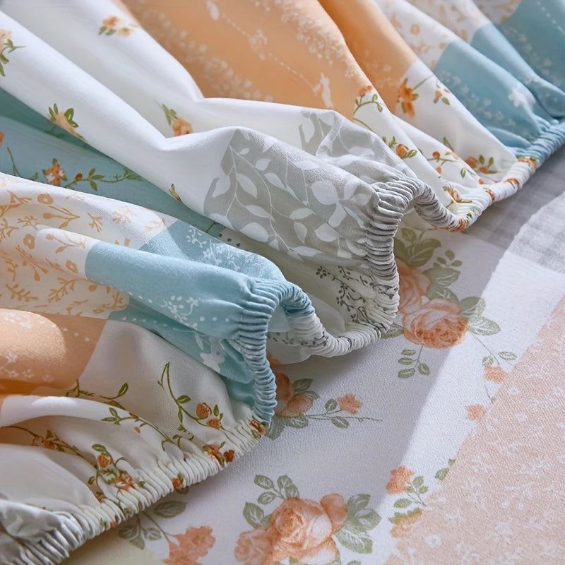 Bed Sheet & 2 Pillowcase Set - 100% Cotton All-Season Comfort, Machine Washable - Includes Fitted Sheet and 2 Pillowcases for Twin