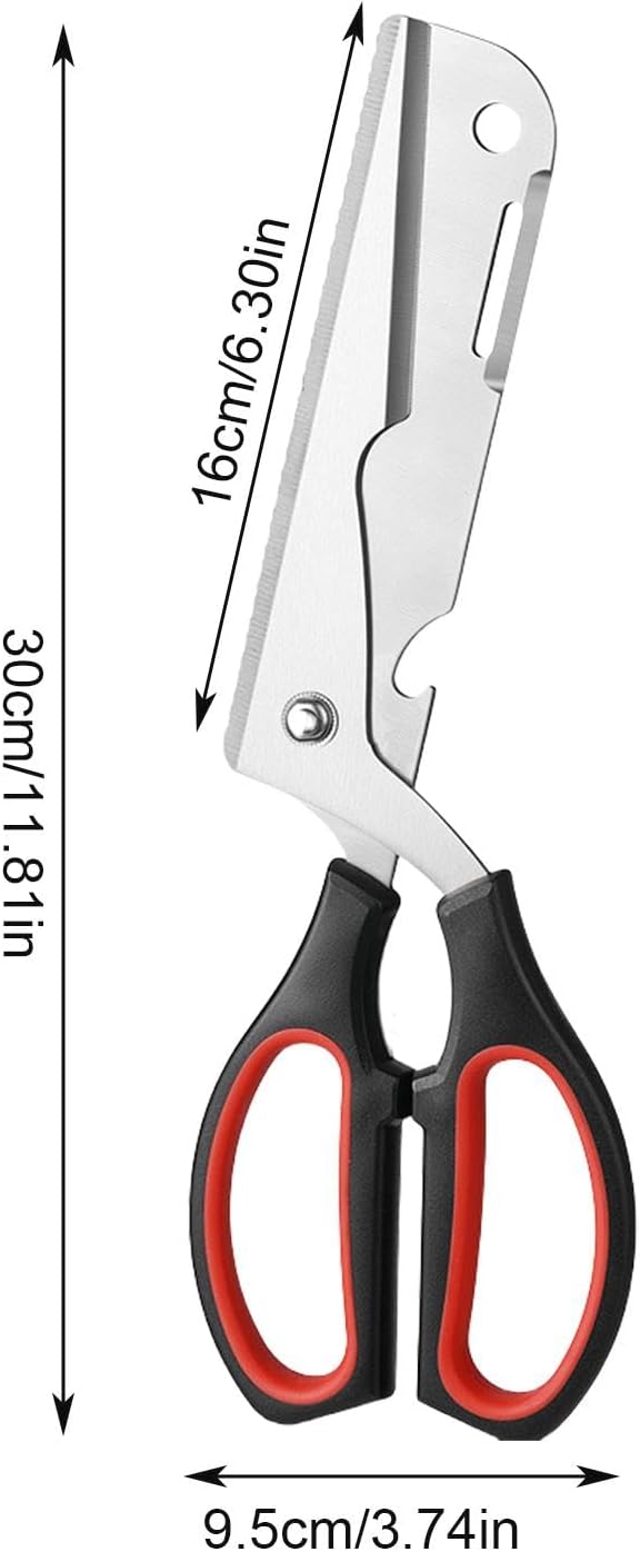 Multi-functional Professional Kitchen Scissors with Comfort Grip for Fruits, Bread, Steak and Chicken