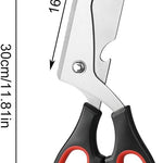 Multi-functional Professional Kitchen Scissors with Comfort Grip for Fruits, Bread, Steak and Chicken