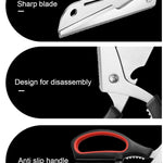 Multi-functional Professional Kitchen Scissors with Comfort Grip for Fruits, Bread, Steak and Chicken