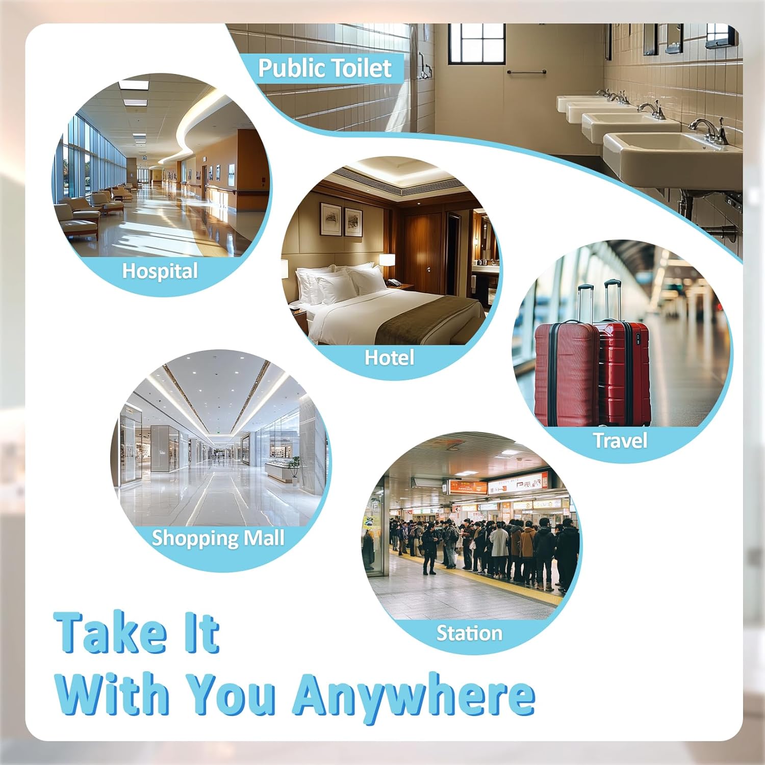 Disposable Plastic Toilet Seat Cover 100 PACK - No Worry Of Public Toilet Anymore👋