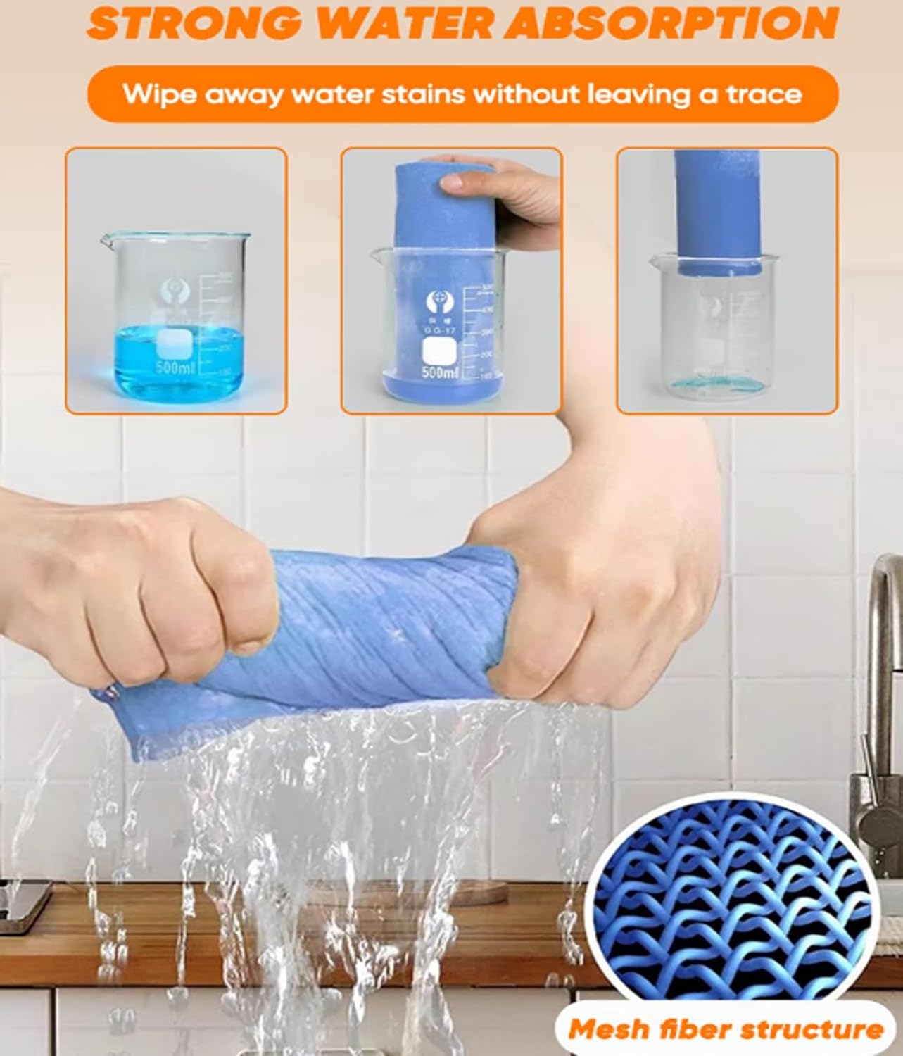 Absorbent Cleaning Cloth Multi-Purpose Non-Woven Cleaning Towels
