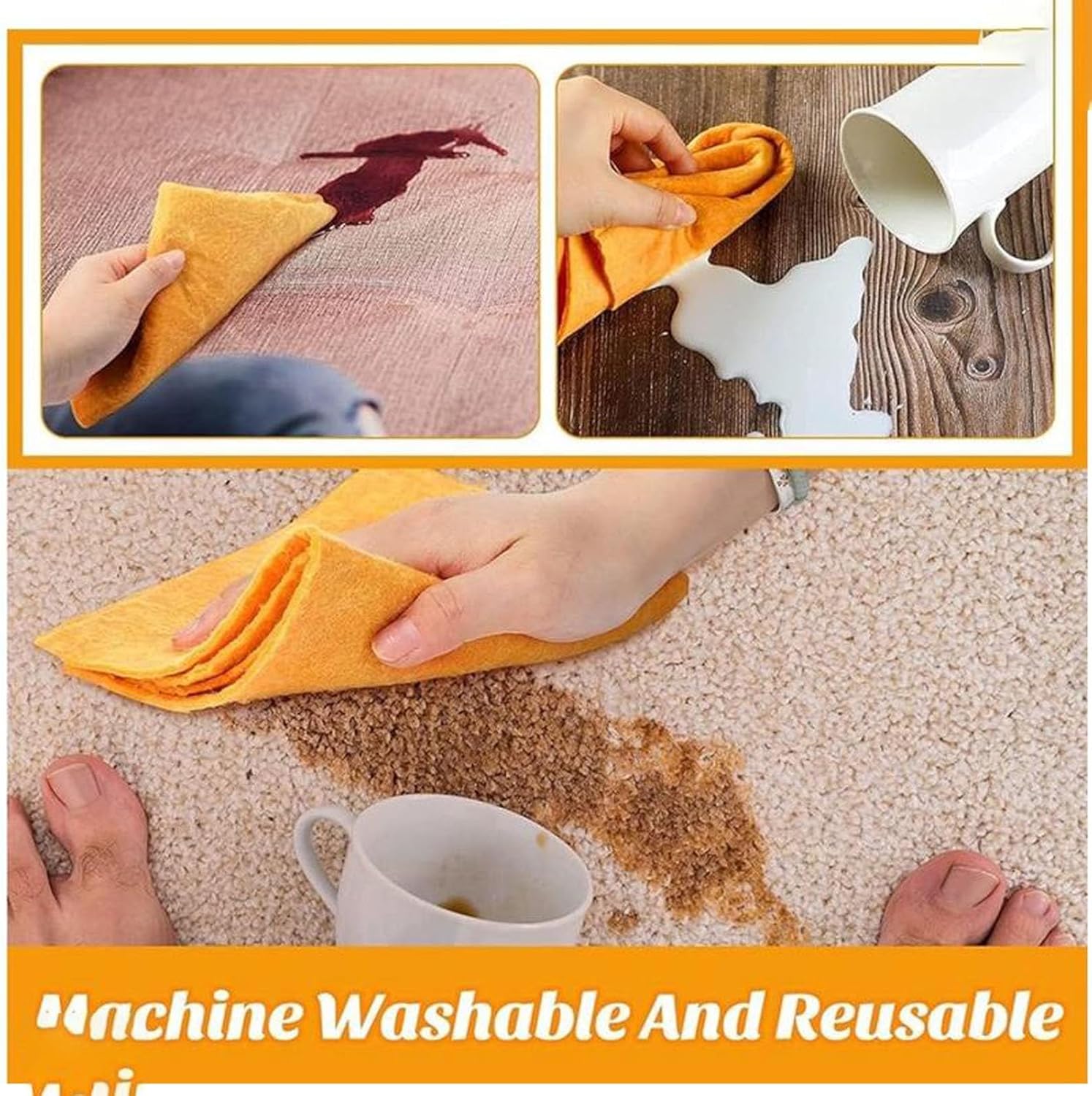 Absorbent Cleaning Cloth Multi-Purpose Non-Woven Cleaning Towels