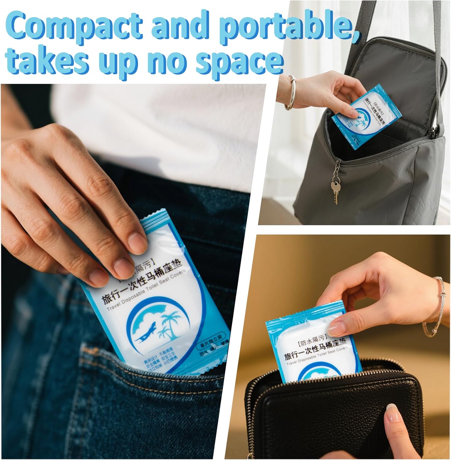 Disposable Plastic Toilet Seat Cover 100 PACK - No Worry Of Public Toilet Anymore👋