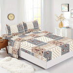 Bed Sheet & 2 Pillowcase Set - 100% Cotton All-Season Comfort, Machine Washable - Includes Fitted Sheet and 2 Pillowcases for Twin