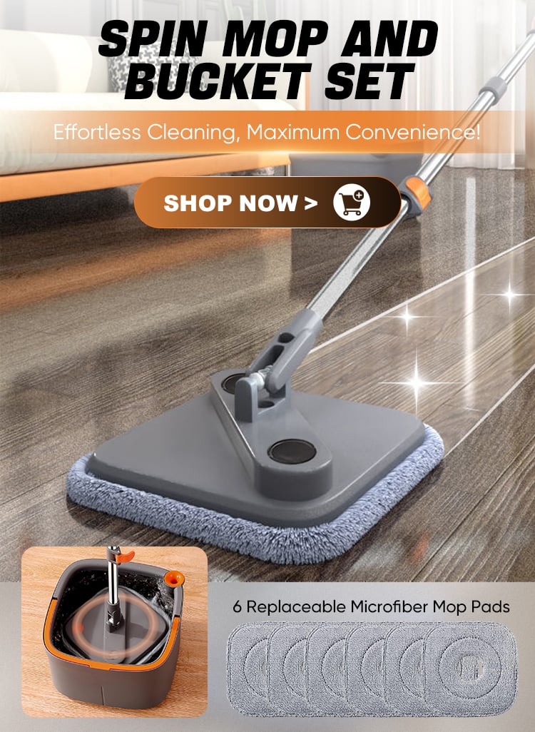 Mop 360 Cleaning Mop Telescopic Household Ceiling Cleaning Brush Tool Self-draining to Clean Tiles and Walls