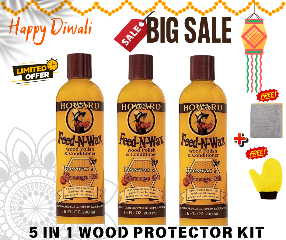 Natural Beeswax & Orange Oil Wood Conditioner { BUY 1 GET 2 FREE 3 PACK }